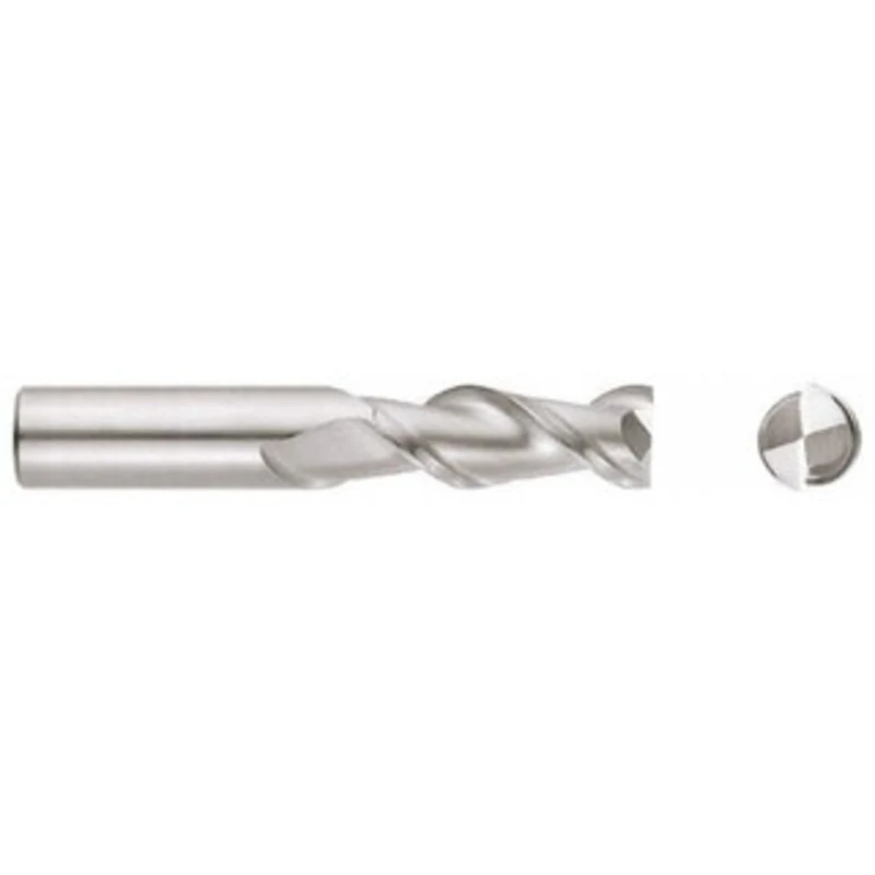 Niagara Cutter 1, 2 LOC, 1 Shank Diam, 4 OAL, 2 Flute, Solid Carbide Square End Mill Single End, Uncoated, Spiral Flu...